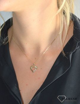 Zawieszka złota serce. Zawieszka złota w Sklepie z Biżuterią zegarki-diament.pl.Piękna i Elegancka Zawieszka dla Kobiet. Biżuteria damska idealna na prezent dla każdej kobiety (2).JPG